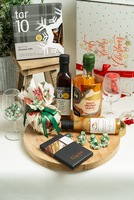 Bass and Flinders Christmas Brandy and gourmet food hamper