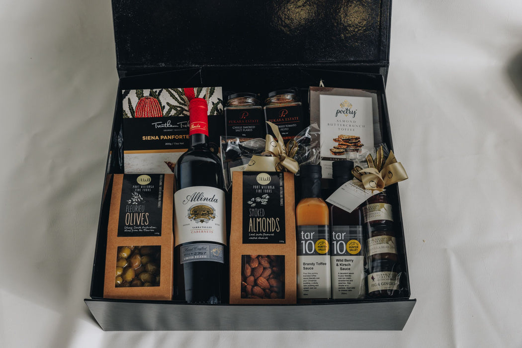 wine and gourmet food hamper