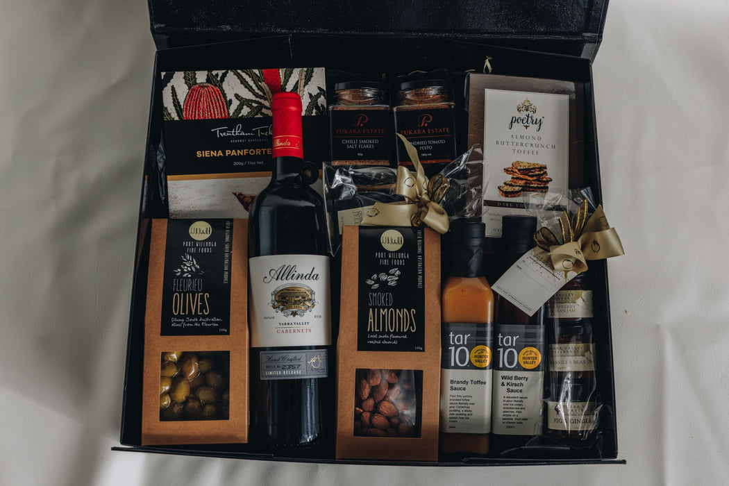 wine and gourmet food hamper