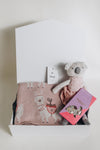 baby girl llama blanket hamper