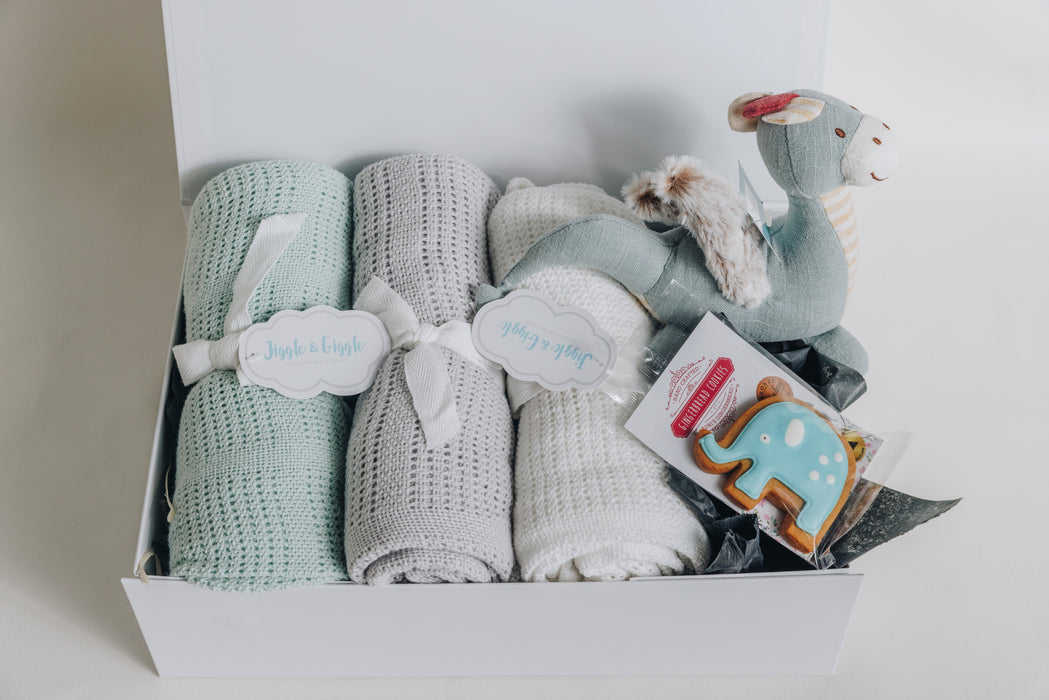 Nana Huchy dragon and blankets baby hamper