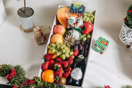 fruit and sparkling hamper