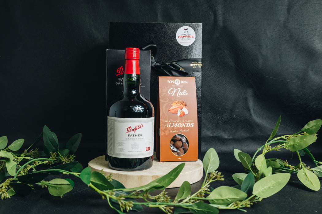 Penfolds Father Grand Tawny and Chocs . - Central Coast Hampers and Gifts