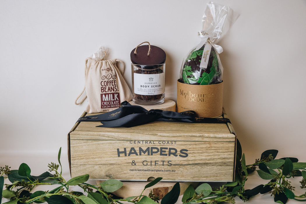 Coffee Scrub and Easter Egg hamper